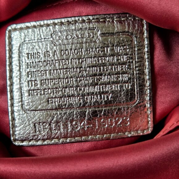 Coach Purse Poppy Dream Signature C Glam Multicolor White Canvas Tote Bag 19023 - Picture 4 of 14